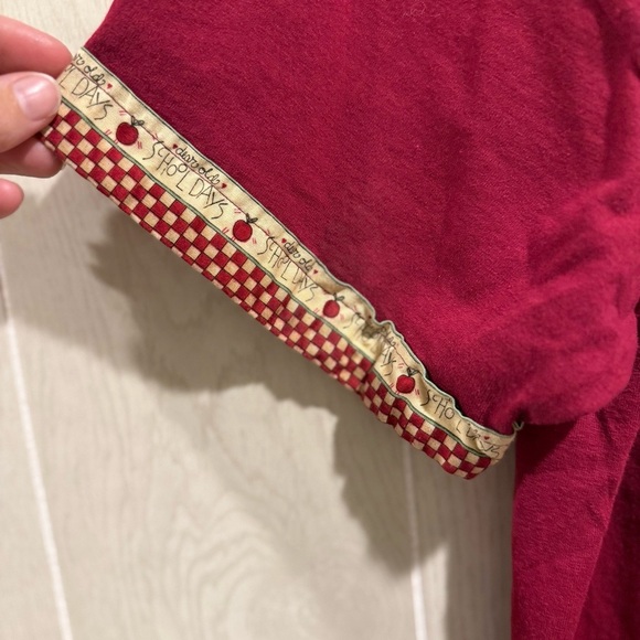 Vintage Fruit of the Loom Graphic Tee - Raggedy Ann Patchwork Print - Size L - Picture 3 of 5